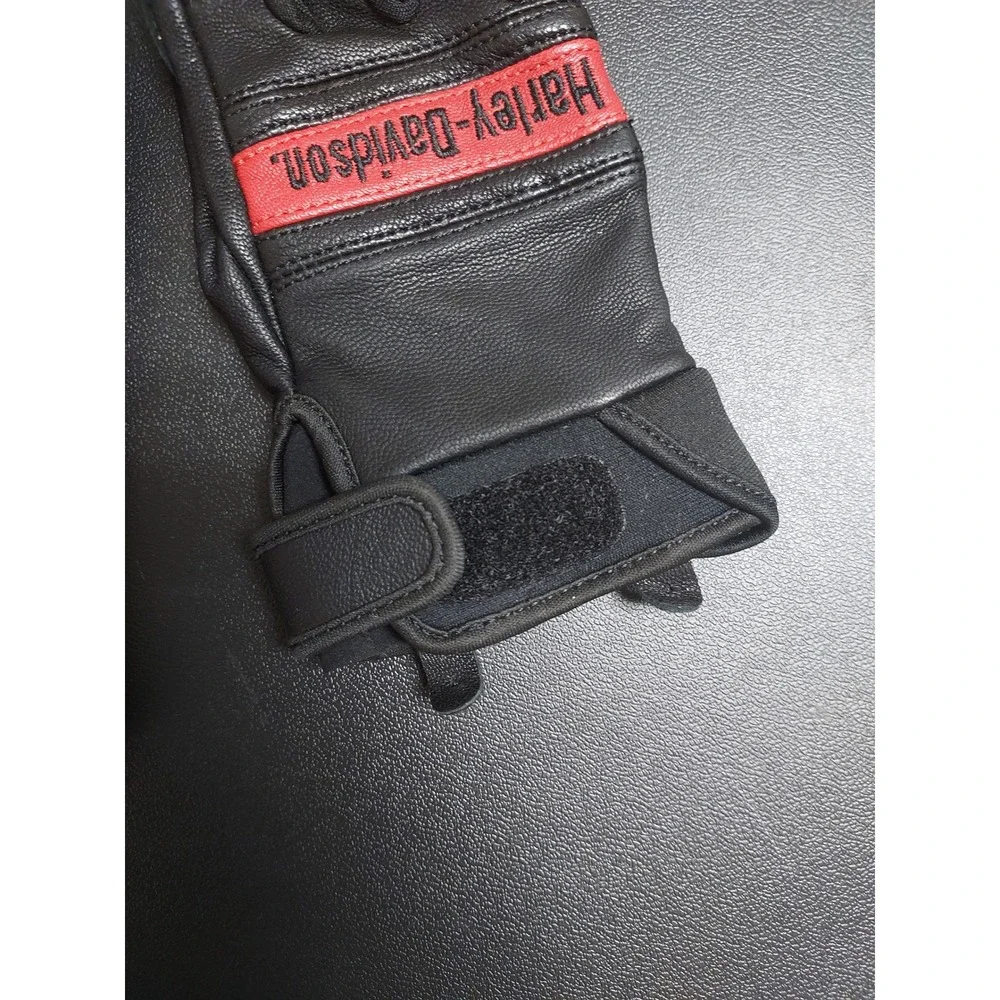 NEW Harley Davidson Motorcycle Gloves Womens XS Goatskin Leather Black Red NWOT